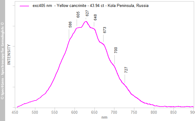 pl405  cancrinite 4394  yellow  KolaPeninsula Russia