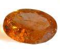 Orange 'magnesio-' axinite likely from Mirerani, Tanzania
